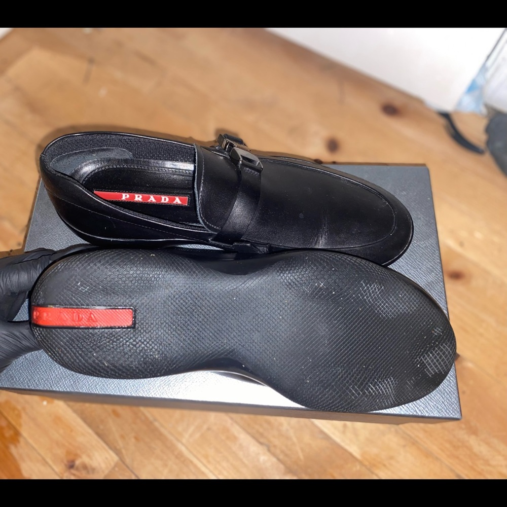 Mens Black Prada loafers
